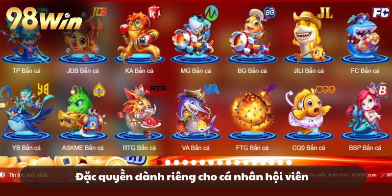 Đặc quyền dành riêng cho cá nhân hội viên